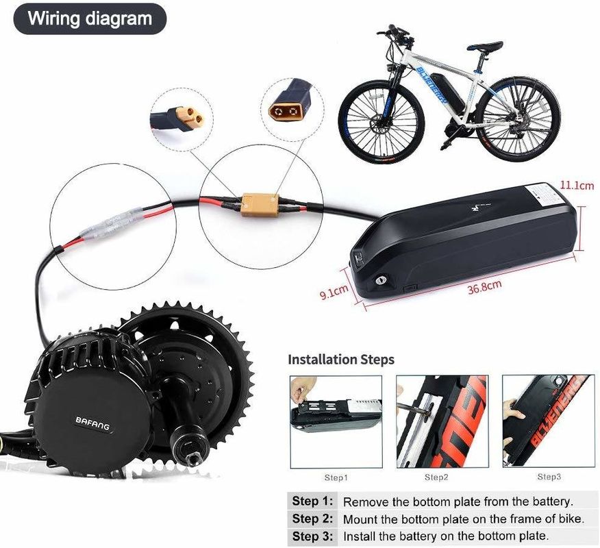 Batería USB para bicicletas eléctricas 36V 17ah 10s5p Batería de iones de litio para bicicletas eléctricas