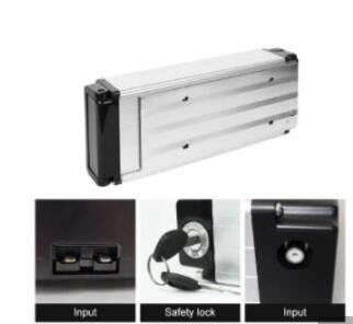 Batería de reemplazo de la bicicleta larga ciclo 48V 250W 500W Plata trasero de repuesto recargable Batería de la bicicleta Fiets Accufahrrad Akku Fur Elektrofahrrader Batería de litio