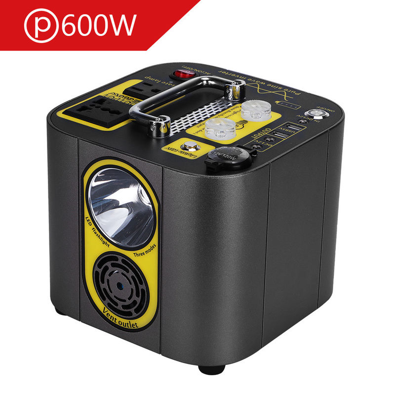 18650 Batería Estación de energía portátil 467wh 126ah Suministro 600W Pico 1000W Con USB tipo C