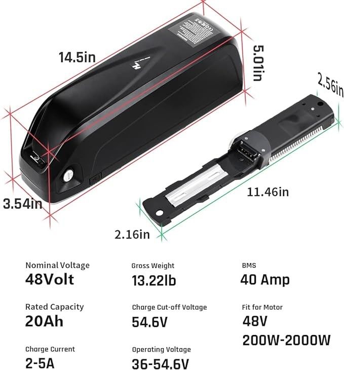 Hailong Downtube ZZ98 Batería de litio con puerto USB para BLAUPUNKT, motor de 36V 50W-700W
