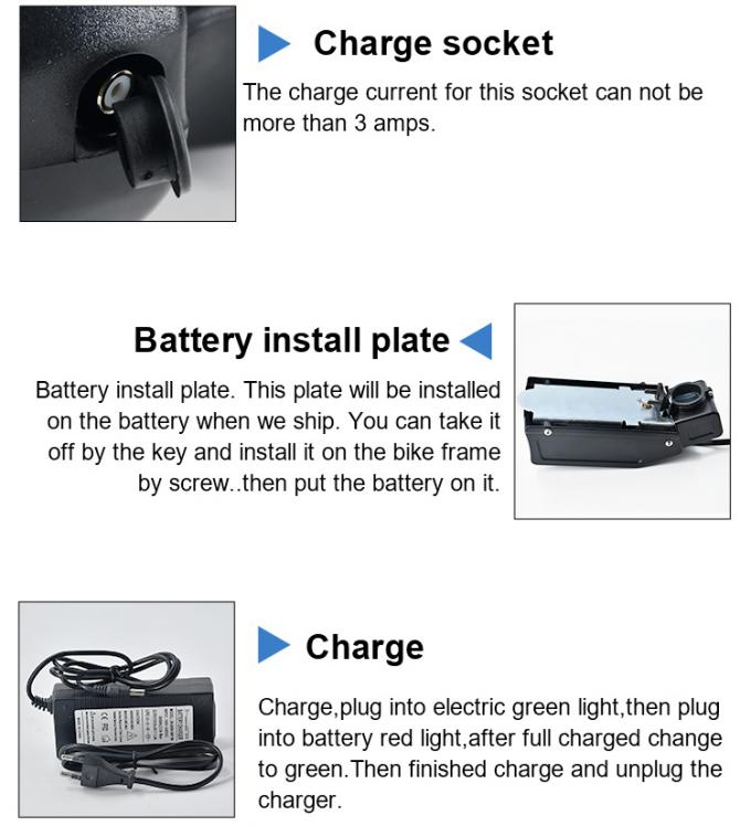 Powerful 10.4ah 11.6ah Storage Bike Battery E-Go Totem Viking Cortina